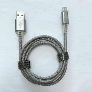 mit LED Schnelles Aufladen Rundes USB-Kabel für Micro-USB, Typ C, iPhone-Blitzaufladung und -Synchronisation