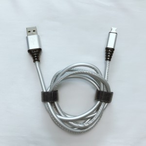 Schnelles Aufladen des PU-Leders Rundes USB-Kabel für Micro-USB, Typ C, iPhone-Blitzladung und Synchronisierung