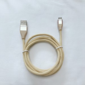 Buntes geflochtenes Datenkabel Schnelles Aufladen rundes Aluminiumgehäuse USB-Kabel für Micro-USB, Typ C, iPhone-Blitzladung und Synchronisation